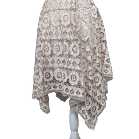 Free People Just Like Honey Beige Lace Dress - Size 4 - Picture 5 of 8